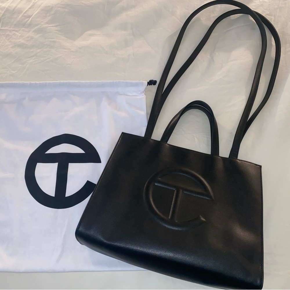 Telfar Black Medium Shopping Bag